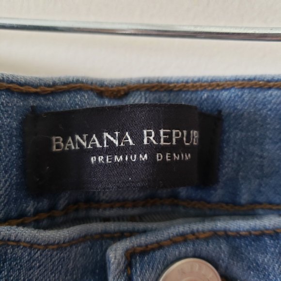 Banana Republic Medium Wash Premium Denim Skinny Jeans 27P - Picture 7 of 9